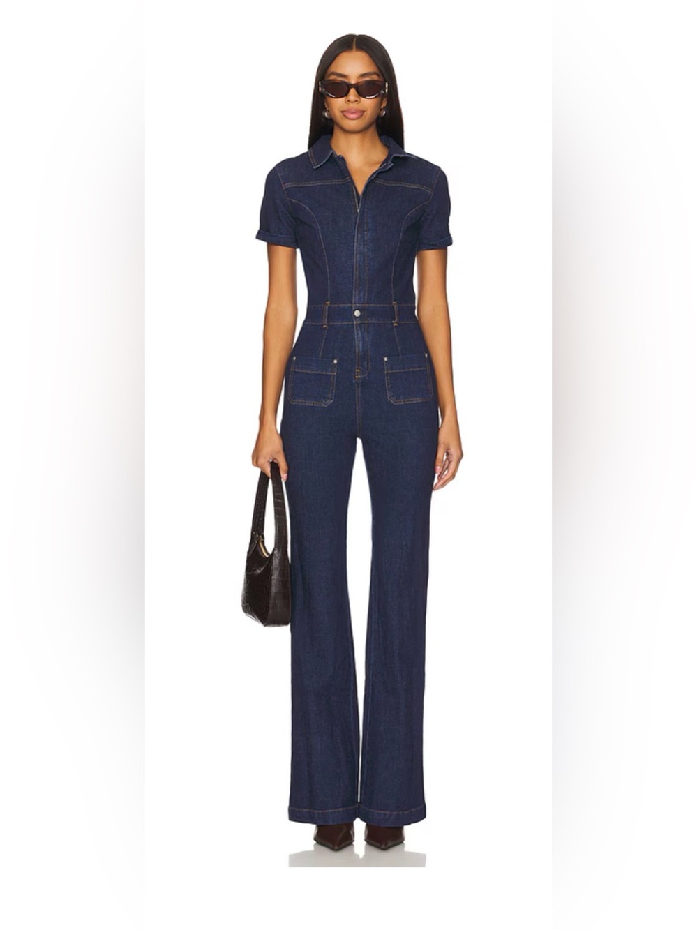 Amanda Uprichard Alexia Jumpsuit in Heritage Wash